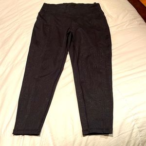 Free people black print Capri leggings